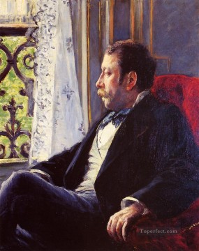 portrait of a man holding a book Painting - Portrait of a Man Gustave Caillebotte